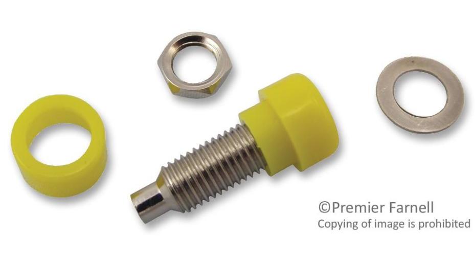 4mm Socket, Panel Mount, Yellow, 32A - 24.247.3