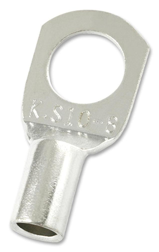 10.0mm² Copper Crimp Terminal Lug, 8AWG, M8 - MC000762