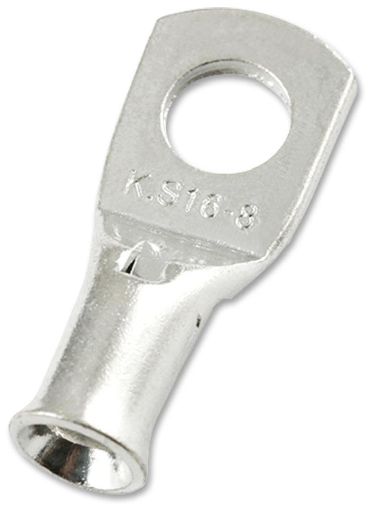 16.0mm² Copper Crimp Terminal Lug, 6AWG, M8 - MC000751