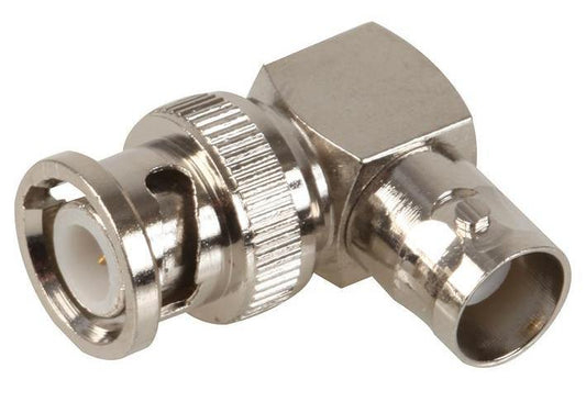 50 Ohm BNC Plug To BNC Socket Right Angle Adaptor - R13-033-01-000111000