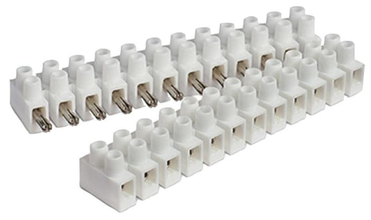 12-Pole Plug &amp; Socket Terminal Block, 450VAC, 45A, 12mm Pitch, Polypropylene - HY434/12 PLPSP