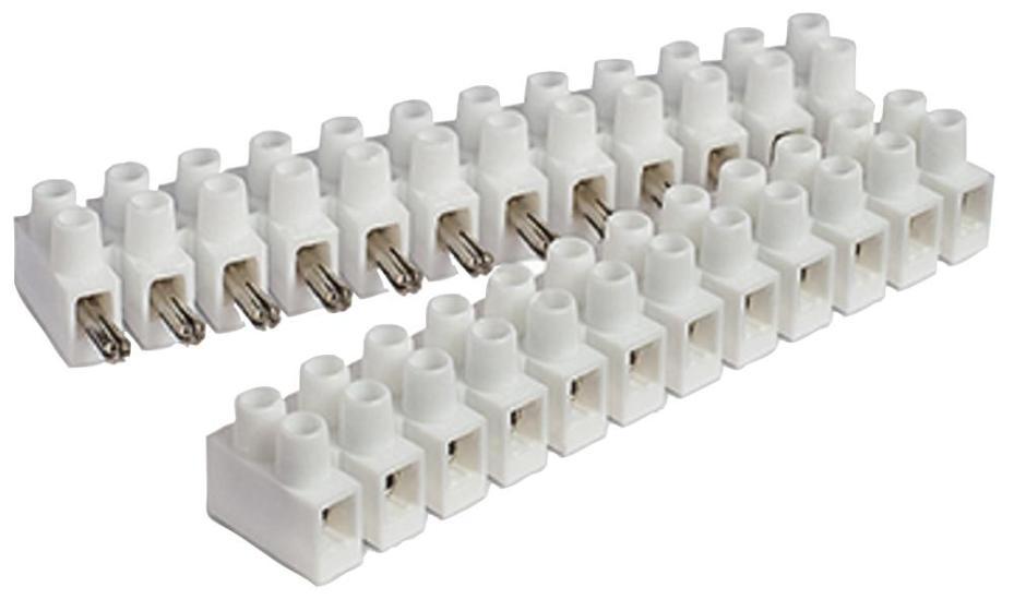 12-Pole Plug &amp; Socket Terminal Block, 450VAC, 28A, 10mm Pitch, Polypropylene - HY433/12 PLPSP