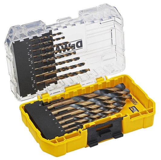FlexTorq Black &amp; Gold HSS-G Metal Drill Bit Set, 23 Piece - DT70729-QZ