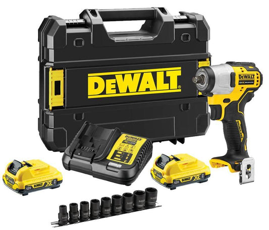 12V XR 2x 2Ah Li-Ion Cordless Brushless Impact Wrench Kit - DCF902D2K-GB