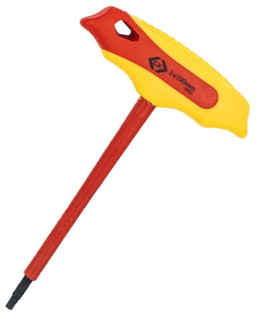 3mm x 100mm Insulated VDE T-Handle Hex Key - T4422 03