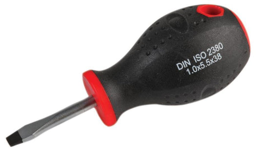 5.5mm x 38mm Stubby Slotted Screwdriver - D03432