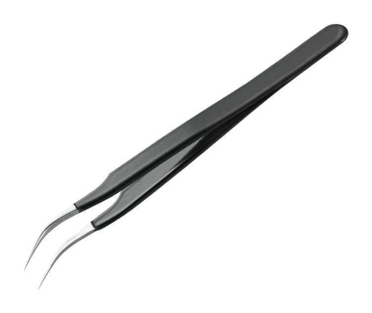 115mm Precision Tweezers - 7A SA ESD Fine Curved Tips - D00834