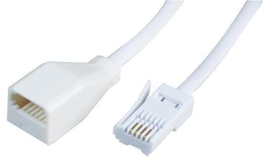 4 Way BT Plug to Socket, Telephone Extension Lead, 15m - PSG04181