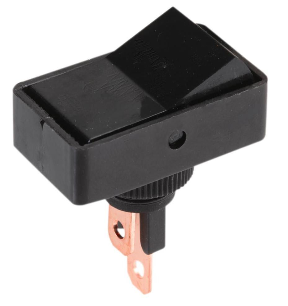 Rectangular Rocker Switch, On Off, Latching, 12V DC, 16A, Black - 415