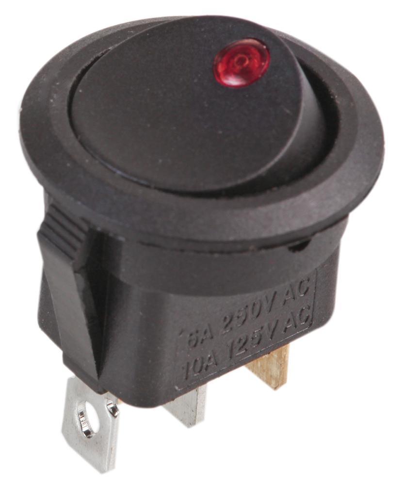 LED Rocker Switch, On Off, Latching, 12V DC, 10A, Red - 412RD ...
