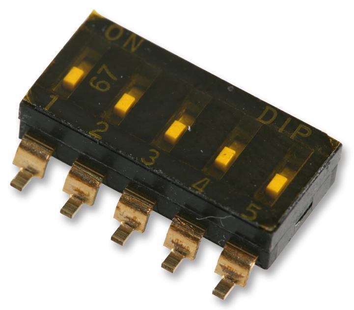 SMD End Stackable DIP Slide Switch, 5 Way - MCEMR-05-T