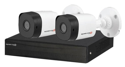 4 Channel DVR CCTV System with 2x 2MP Bullet Cameras &amp; 1TB HDD - EXP-4CHN-2BUL-2MP-1TB