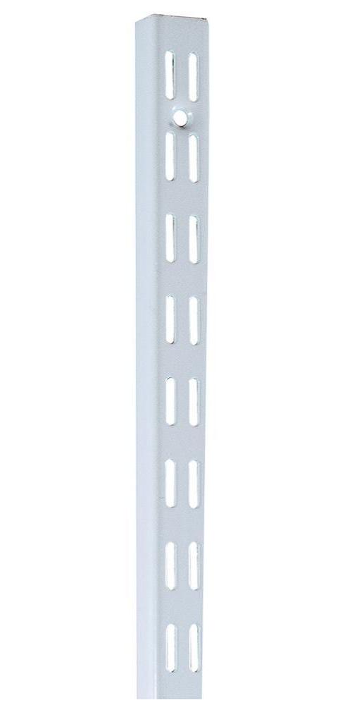 1000mm Double Slot Shelving Upright, White - AR--U1000-WH