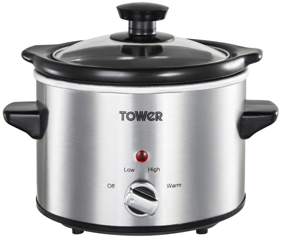 1.5L Stainless Steel Slow Cooker, 120W - T16020
