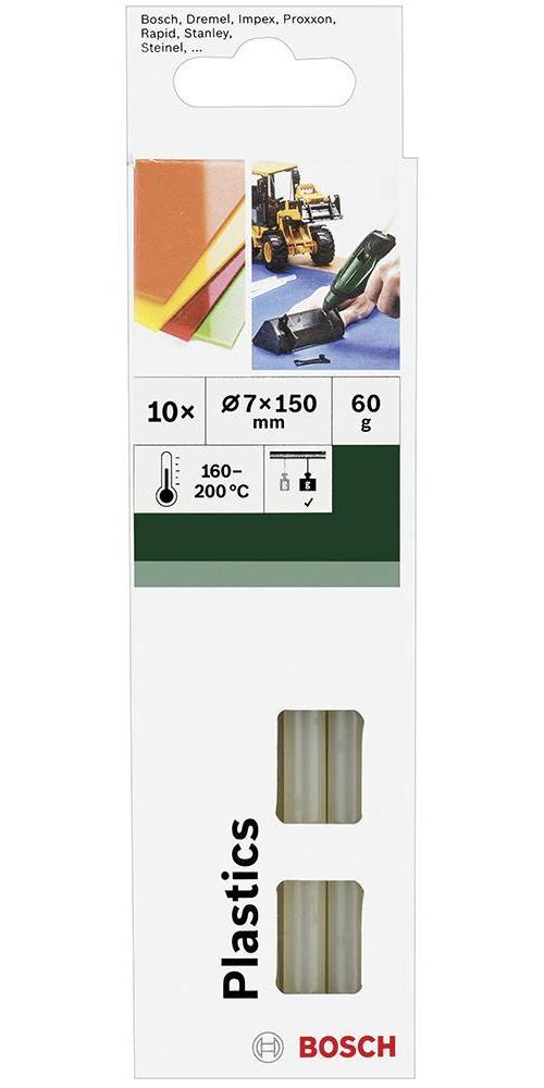 150mm x 7mm Plastics Glue Sticks, 10 Pack - 2609256D32