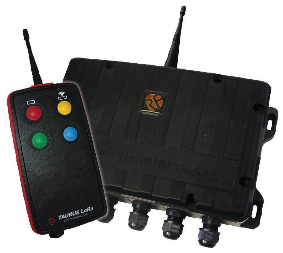 4 Channel LORA Remote Control System, 16Km, 868MHz, 12V DC - 32V DC, 230V AC - TAURUSELITE-8S4