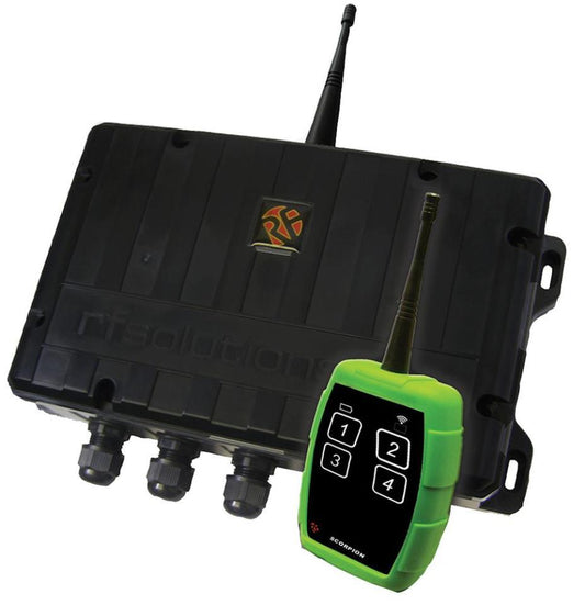 4 Channel Lora Remote Control System, 12V - 32V DC with Rechargeable Transmitter - SCORPIONELITE-8S4