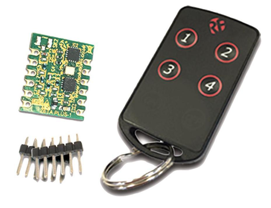4 Channel Key Fob and Receiver Embedded Remote Control System, 868MHz - FOBOEM-8S4
