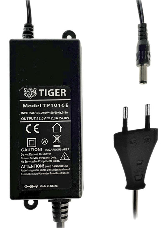 12V 2A EURO INLINE POWER SUPPLY 2.1MM - TP1016-E