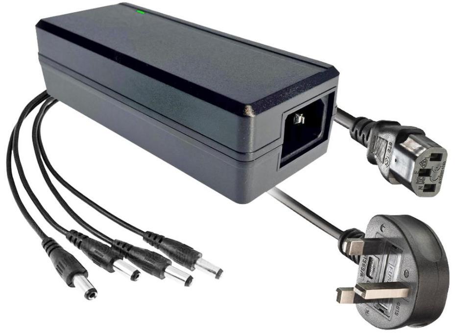 12V 5A POWER SUPPLY 4 CH X 2.1MM PLUGS - TP1124