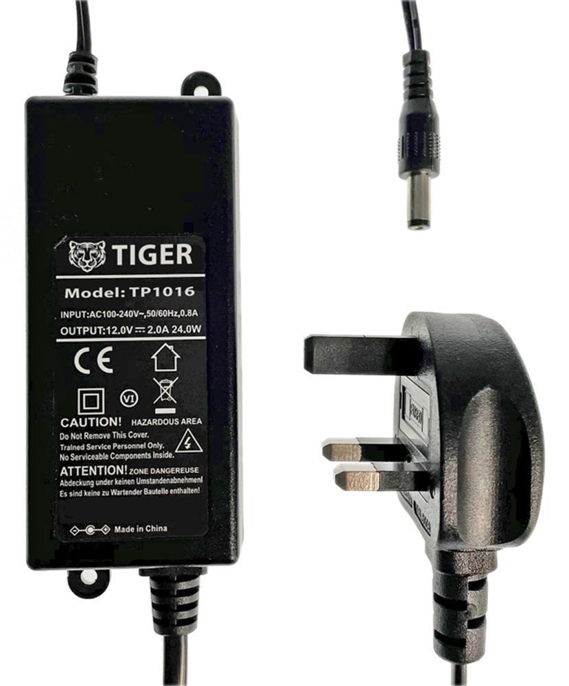 12V, 2A, 24W, Lugged Power Supply (Level VI), 2.1mm Plug - TGR-LUG-24W-12