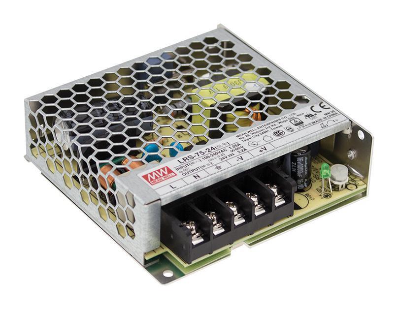 48V, 1.6A, 76.8W, Enclosed Power Supply - LRS-75-48