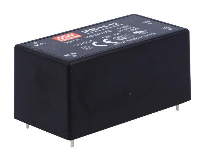 5V, 3A, 15W, PCB Mount AC to DC Power Supply - IRM-15-5