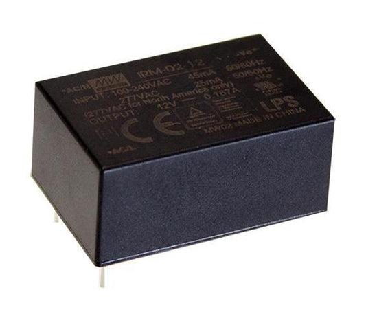 12V, 167mA, 2W PCB Mount AC to DC Power Supply - IRM-02-12