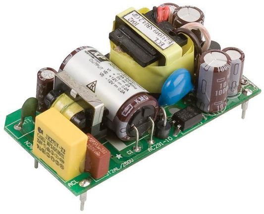 5V, 5A, 25W, Open Frame Power Supply, PCB Mount - ECL25US05-P