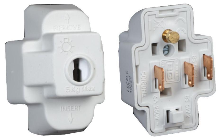 4 Pin LSC Ceiling Rose, Plug - LSCPLG-01