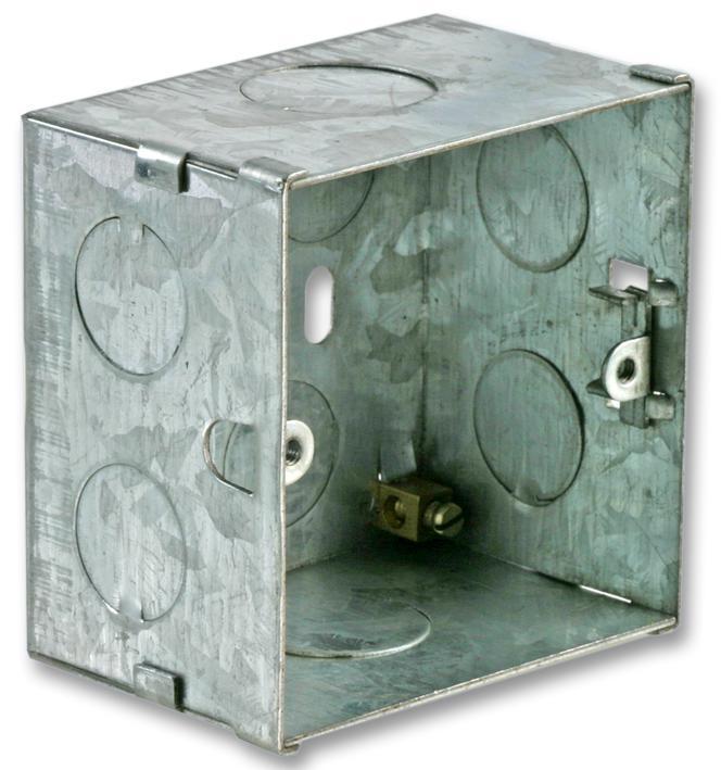 1 Gang Metal Back Box, 47mm Depth - PELB0012