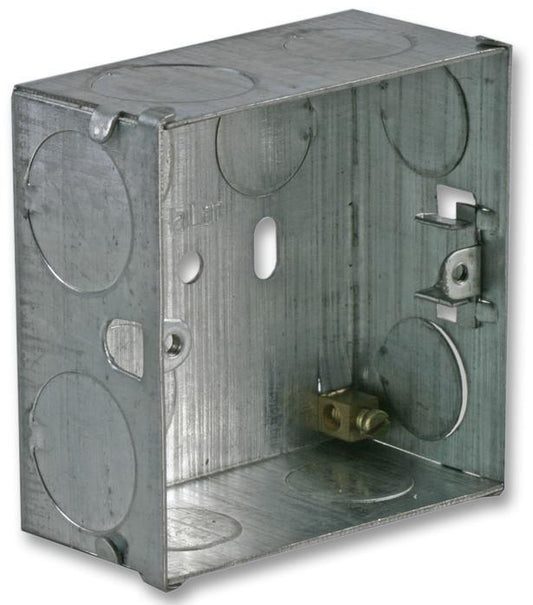 1 Gang Metal Back Box, 35mm Depth - PELB0011
