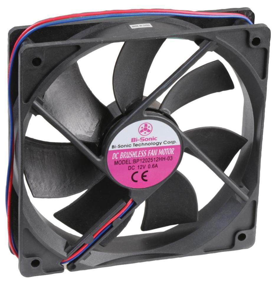 12V DC Axial Ball Bearing Fan, 120mm x 120mm x 25mm - MP001242