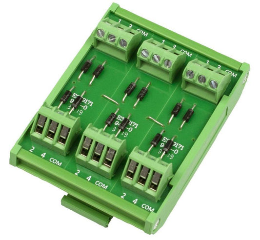 12 Way Diode 35mm DIN Rail Module, Common Cathode - CIM/12W-DIOCC