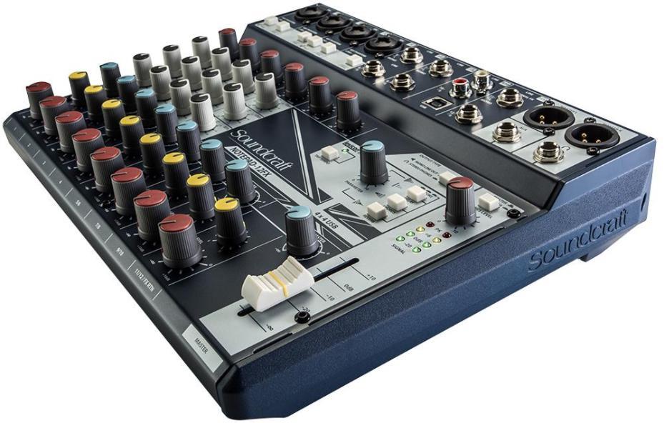 12 Channel Analogue Audio Mixer with FX - NOTEPAD-12FX