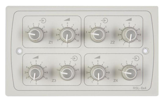 4 Zone Input &amp; Volume Control Plate - RSL-6X4W