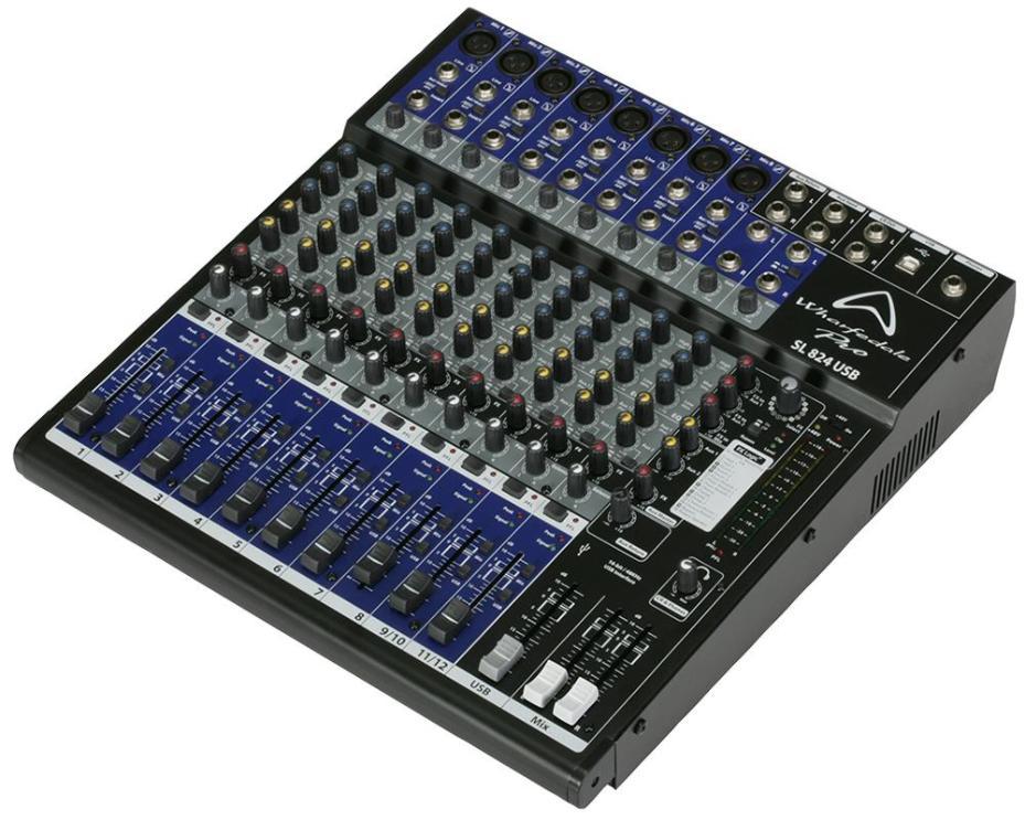 12-Channel Mixing Desk with DSP &amp; USB - SL824USB