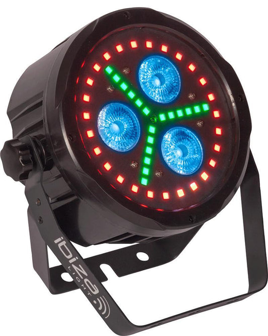 45W LED RGBWAUV Par Can with IR Remote - PARLED318-FX1