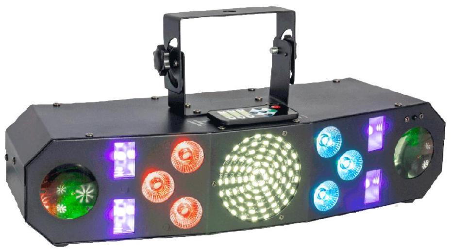 50W LED 4-in-1 Multi-FX Wash/Moon/Strobe/UV with IR Remote - COMBI-FX3