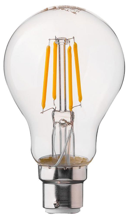 4W LED Clear Filament GLS, 3000K, 400lm, B22, Non-Dimmable - VT-208 106