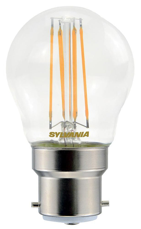 4.5W Retro Filament Golf LED Bulb, B22, Warm White, 470lm  (Pack of 4) - 0028218