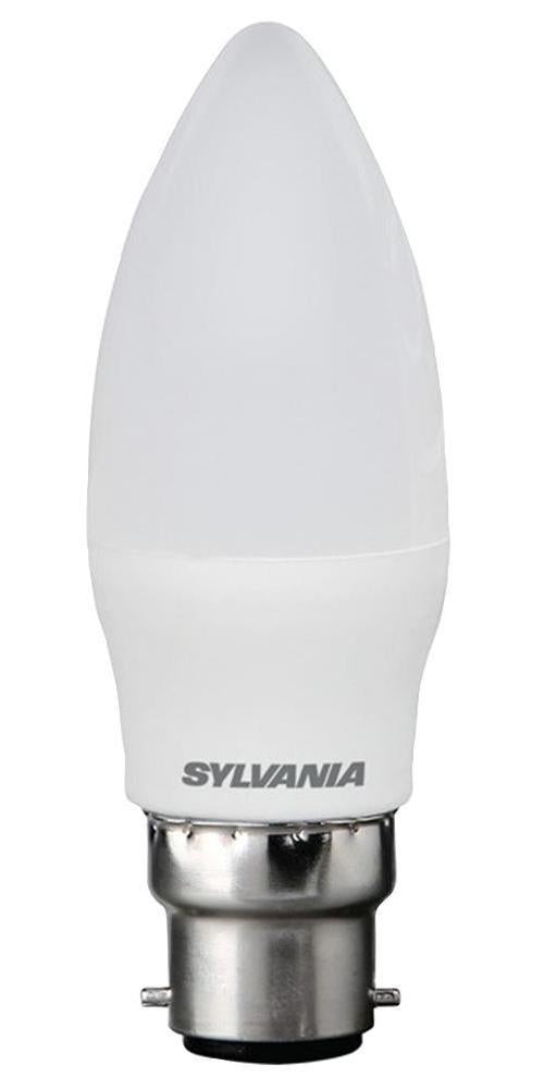 5W LED Candle Bulb, B22, 470  lm, 2700K , Pack of 4 - 0028211