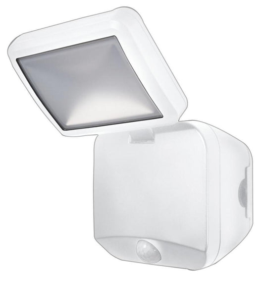 4W Battery LED Single Spotlight with PIR Sensor, 4000K, Cool White, 260lm, White - 4058075227385