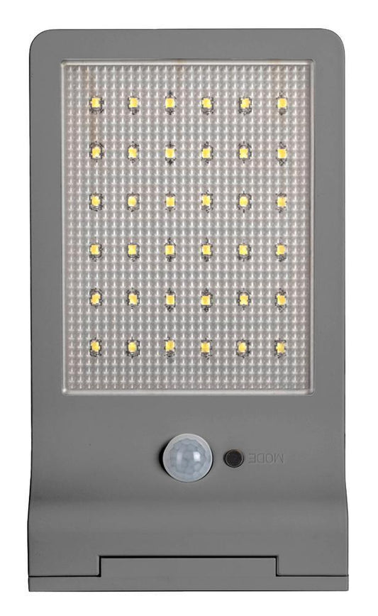 3W Solar Powered LED Door Light, 4000K, Cool White, 320lm, Silver , IP44 - 4058075267862