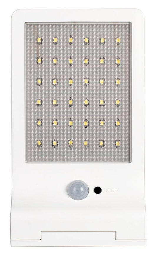 3W Solar Powered LED Door Light, 4000K, Cool White, 320lm, White , IP44 - 4058075267909
