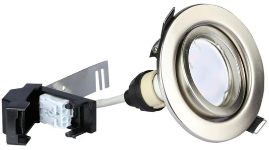 5W LED Downlight, GU10, 3000K, Satin, 3 Pack - VT-4444 8884