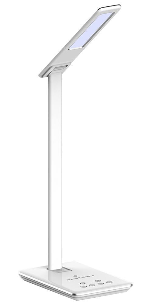5W LED Table Lamp with Wireless Charger, 4 Dimming Modes, White, 12cm - VT-7405 8601