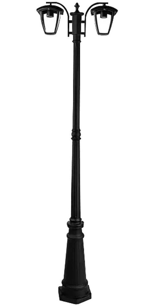 60W Twin Pole Lamp, Black, E27, IP44, 1990mm - VT-739 7062