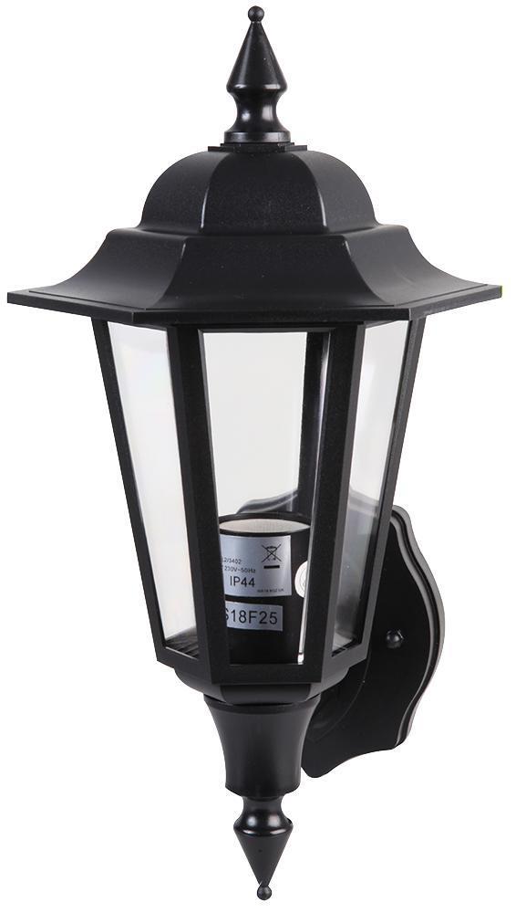 42W Outdoor Wall Lantern, E27, Black - FL3402