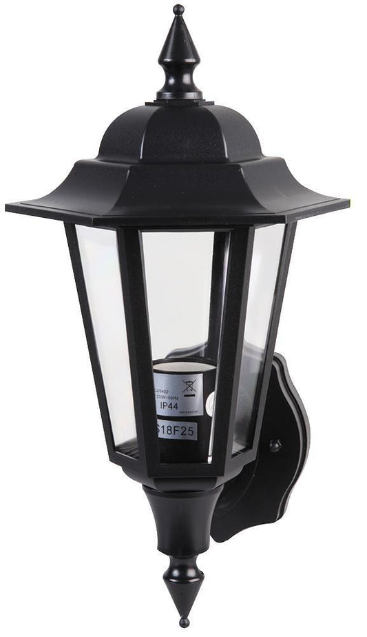 42W Outdoor Wall Lantern, E27, Black - FL3402
